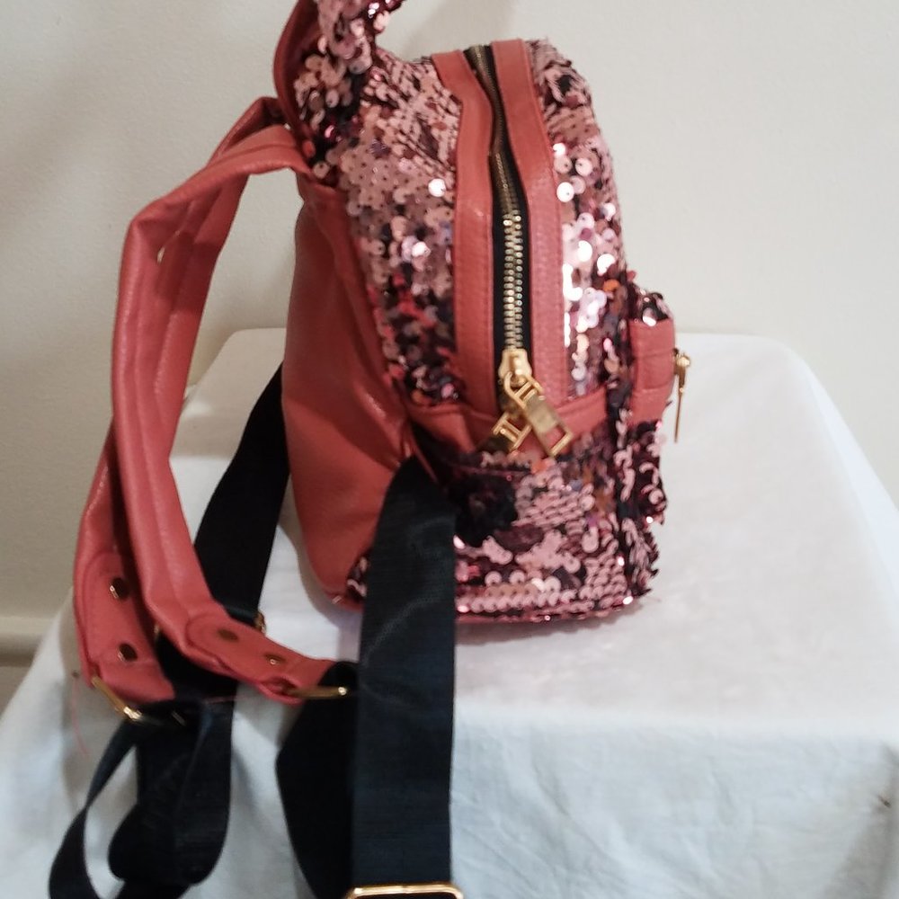 NEW* Girls Amiana Pink‎ Sequin Bunny Ears Backpack - Picture 3 of 3